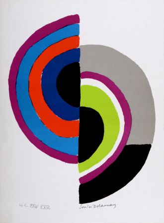 Lithograph Delaunay - Petite Composition, 1972