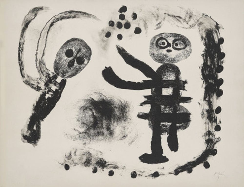 Lithograph Miró - Petite Fille au Bois