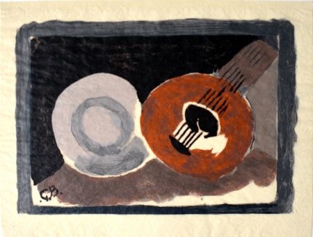 Lithograph Braque - Petite guitare
