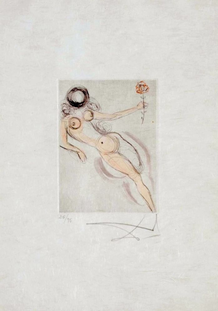 Etching Dali - Petites Nus (Ronsard) H