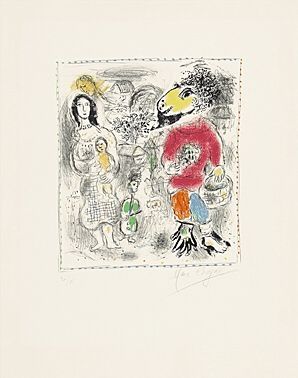 Lithograph Chagall - Petits paysans II (Kleinbauern II)