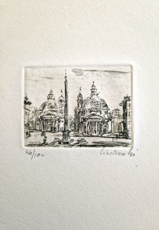 Engraving Ciarrocchi - Piazza del Popolo