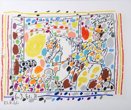 Lithograph Picasso - Picador II, 1961