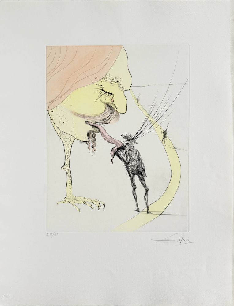 Engraving Dali - Picasso: A Ticket for Glory