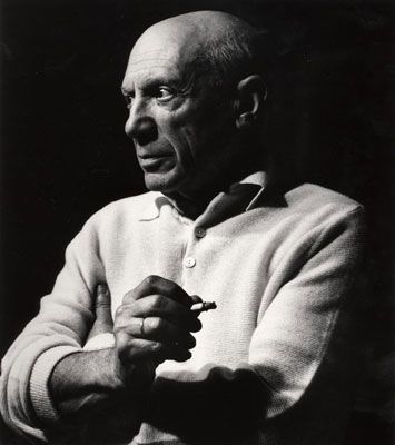 Photography Clergue - PICASSO À LA CIGARETTE II
