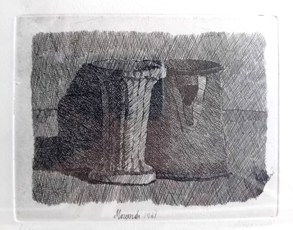 Engraving Morandi - Piccola natura con tre oggetti