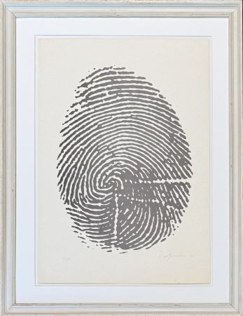No Technical Manzoni - Piero Manzoni (1933-1963) - Left thumbprint - Photolithograph on paper - 1960