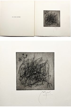 Illustrated Book Miró - Pierre-André Benoit : UN JOUR ENTIER. Avec une gravure originale signée.