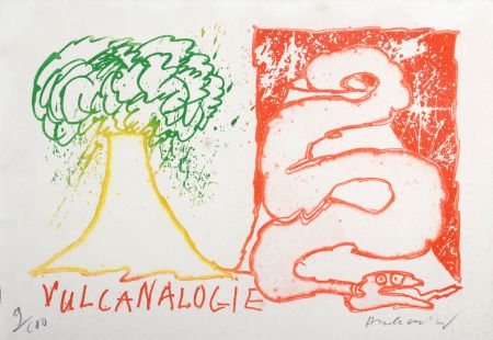 Engraving Alechinsky - Pierre Alechinsky : Vulcanalogie, 1970 - Hand-signed
