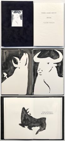 Illustrated Book Viallat - Pierre André Benoit. MEURS. Avec 3 encres de Chine originales de Claude Viallat (1970)