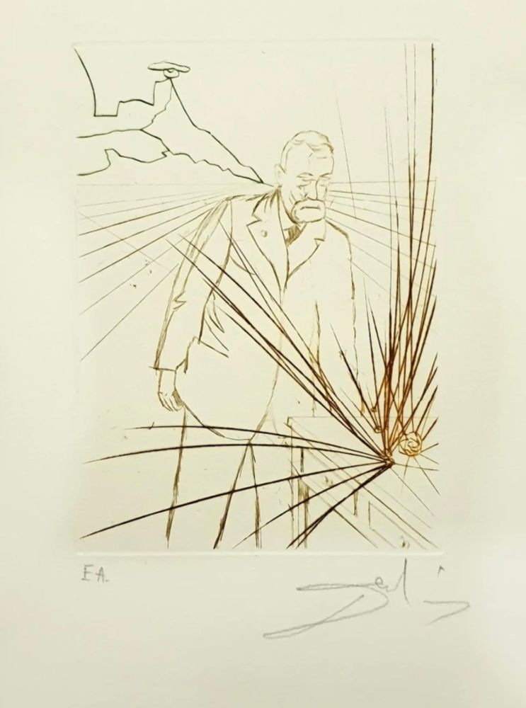 Engraving Dali - Pierre Curie