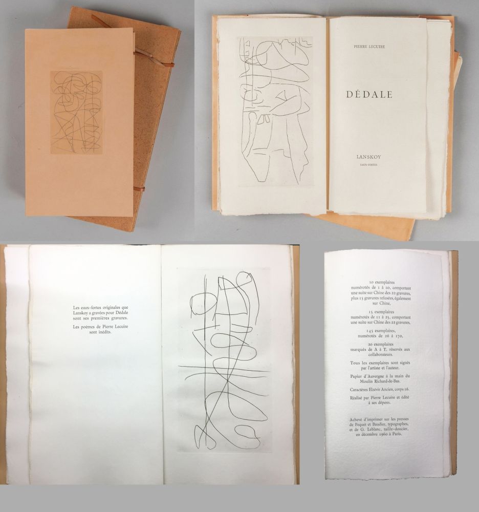 Illustrated Book Lanskoy - Pierre Lecuire : DÉDALE. Lanskoy eaux-fortes. Exemplaire avec suite des gravures (1960)