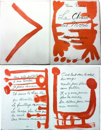 Illustrated Book Picasso - Pierre Reverdy : LE CHANT DES MORTS. 125 LITHOGRAPHIES ORIGINALES. Tériade Éditeur (1948)
