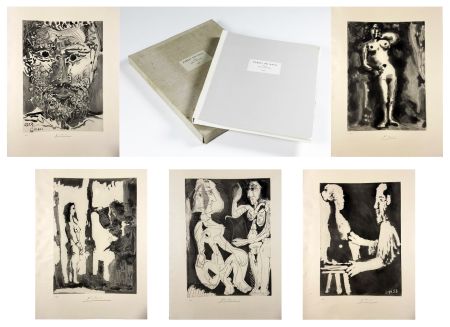 Aquatint Picasso - Pierre Reverdy: SABLE MOUVANT. LA SUITE DES 10 AQUATINTES SIGNÉES SUR JAPON (1966).