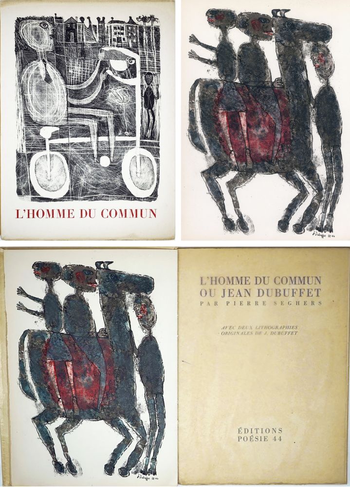 Illustrated Book Dubuffet - Pierre Seghers : L'HOMME DU COMMUN ou Jean Dubuffet (1944).