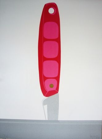 Lithograph Hoyos - Pink Knife