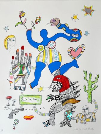 Lithograph De Saint Phalle - Pink Martini 