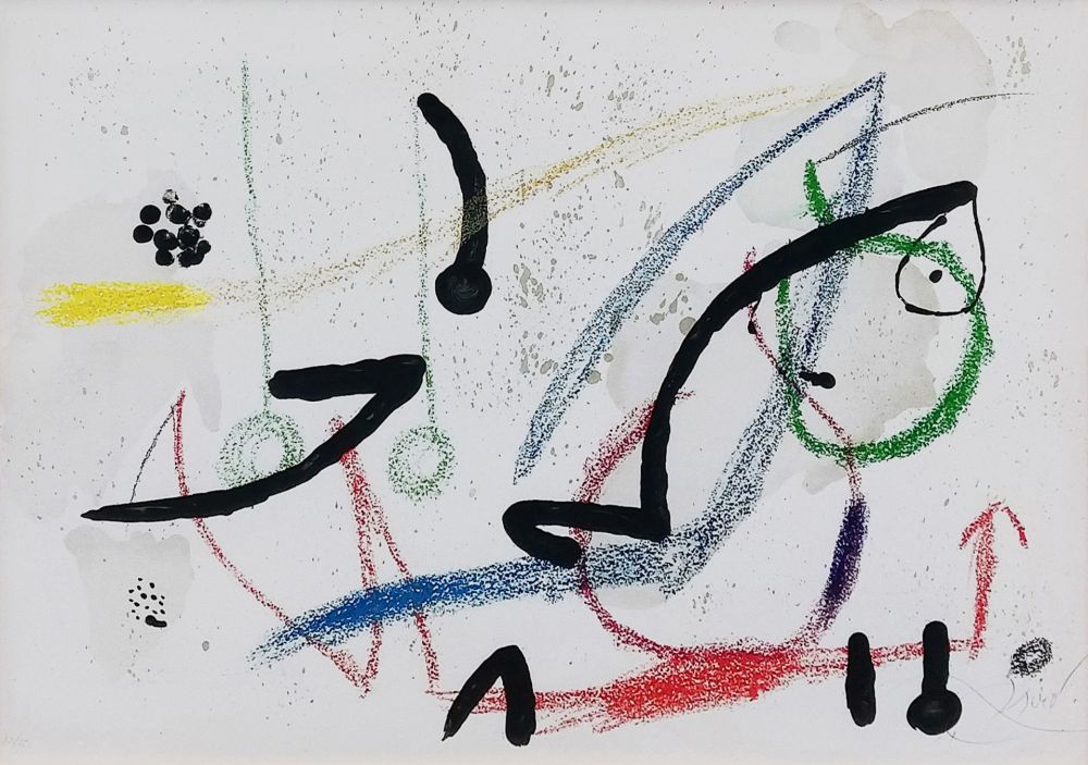 Lithograph Miró - PL. 9 (FROM MARAVILLAS CON VARIACIONES ACRÓSTICAS EN EL JARDIN DE MIRO)