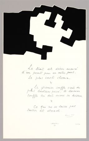 Lithograph Chillida - Placard Jabes