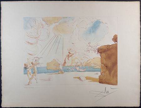 Etching Dali - Plage de Cadaques
