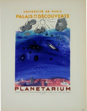 Lithograph Dufy - Planétarium  1956