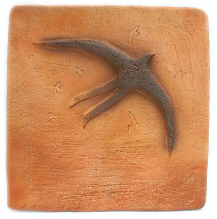 Ceramic Folon - Plate - Bird Man - Homme oiseau