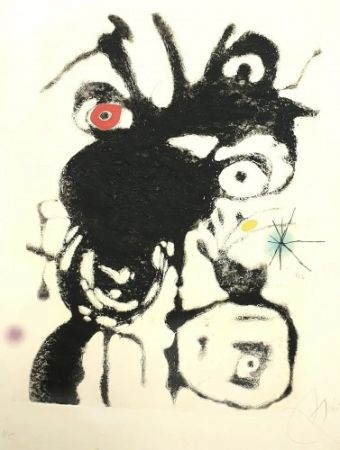 Etching Miró - Plate IV from Espriu