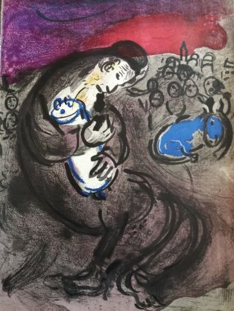 Lithograph Chagall - Pleurs de Jérémie