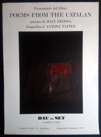 Poster Tàpies - Poems from the Catalan - Tàpies / Brossa 1973