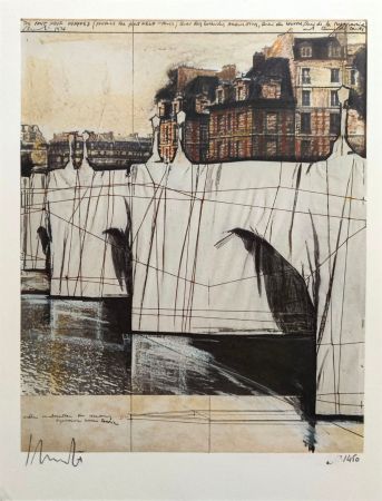Lithograph Christo - Pont Neuf Wrapped