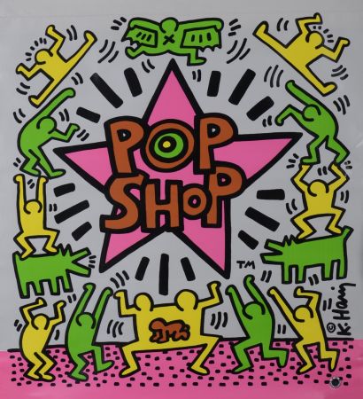 Screenprint Haring - Pop shop Bag, 1986