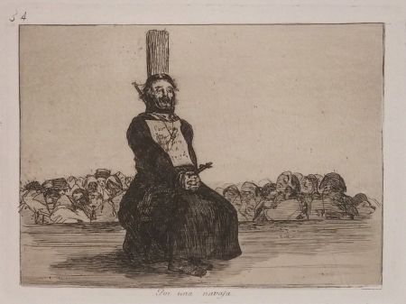 Etching Goya - POR UNA NAVAJA