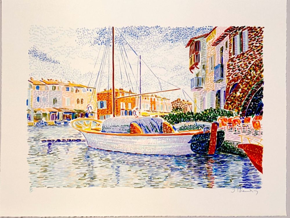 Lithograph Mendjisky - Port Grimaud