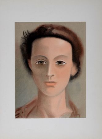 Lithograph Derain - Portrait, 1939