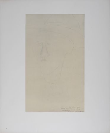 Lithograph Modigliani - Portrait de Blaise Cendrars