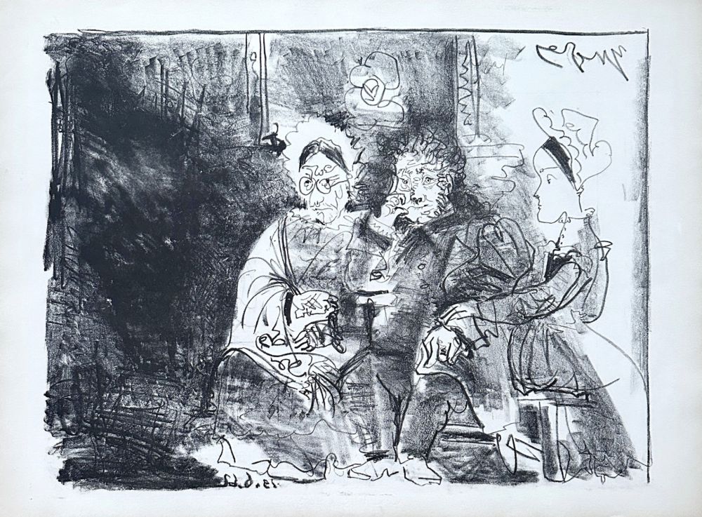 Lithograph Picasso - Portrait de Famille Ingresque