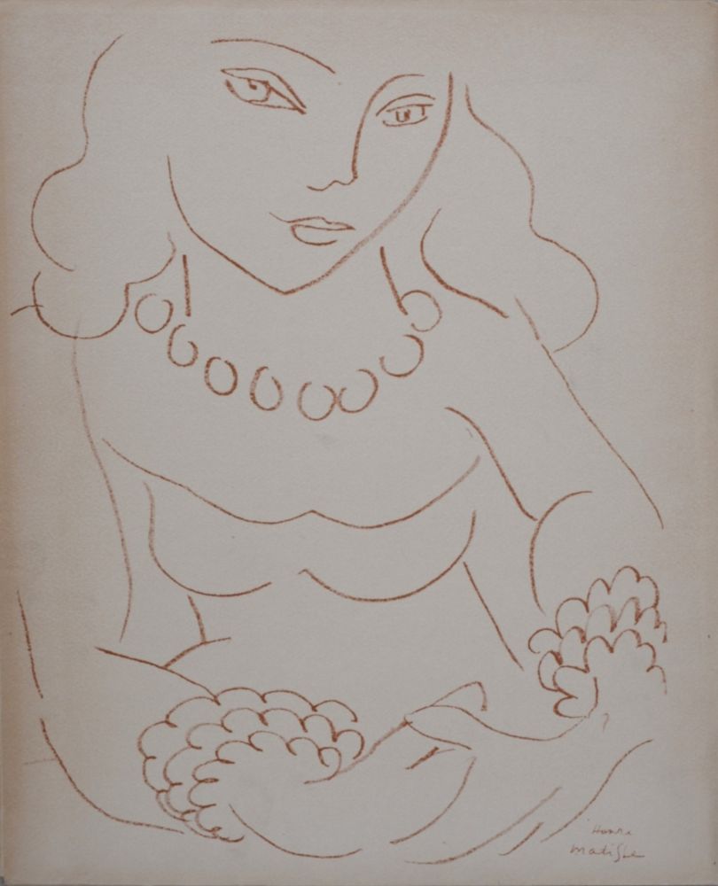 Lithograph Matisse - Portrait de femme
