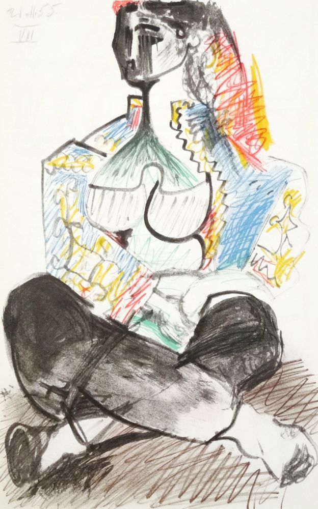 Lithograph Picasso - Portrait de femme