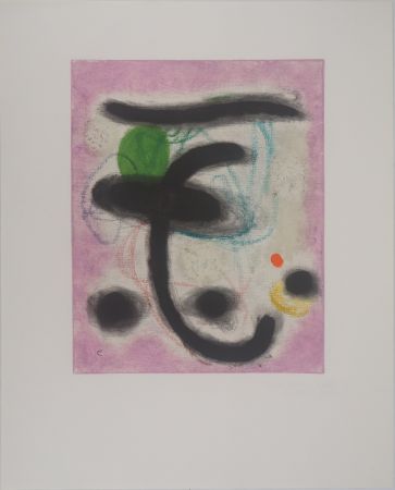 Lithograph Miró - Portrait de Femme