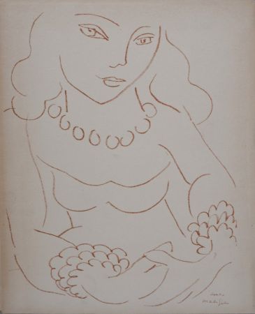 Lithograph Matisse - Portrait de femme