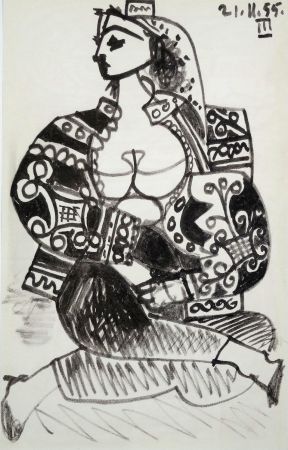 Lithograph Picasso - Portrait de femme