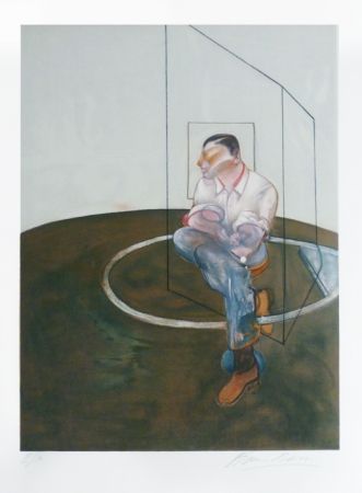Lithograph Bacon - Portrait de John Edwards