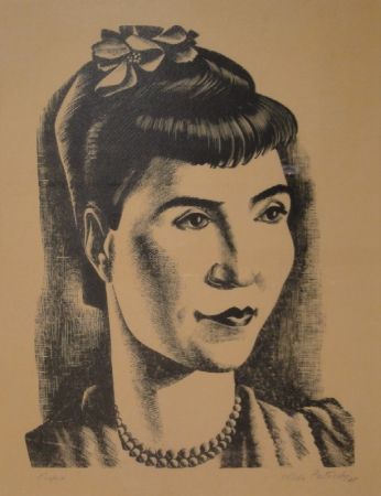 Woodcut Patocchi - Portrait de Madame Vreni Bonizzi