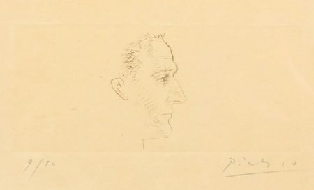 Drypoint Picasso - Portrait de Marcel Boudin