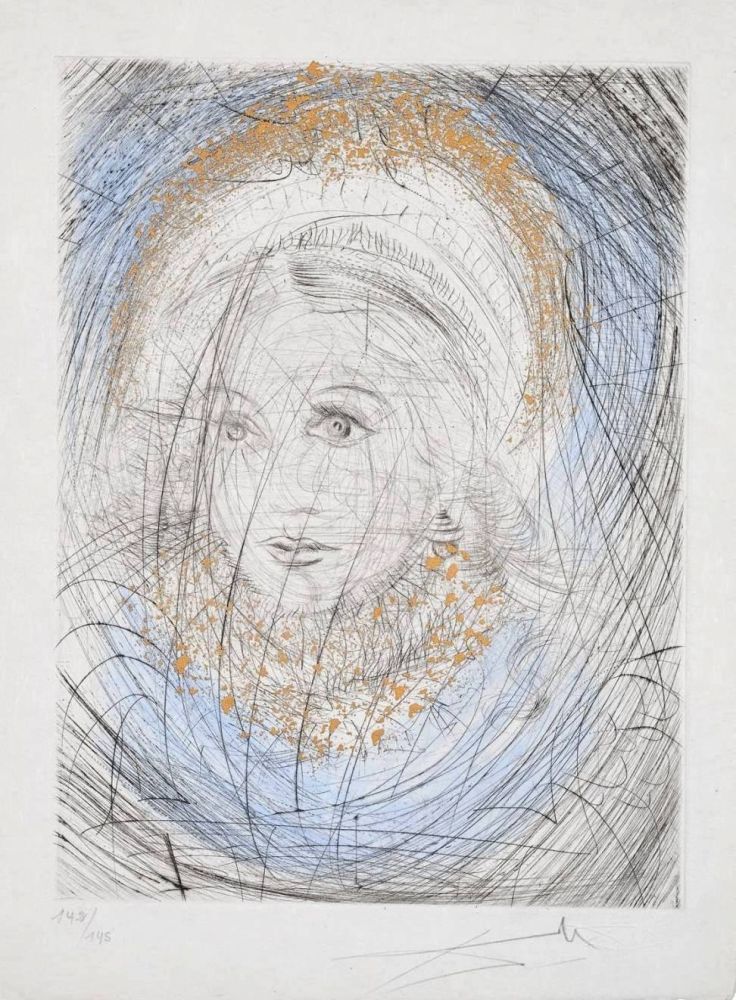 Drypoint Dali - Portrait de Marguerite (Portrait of Marguerite)