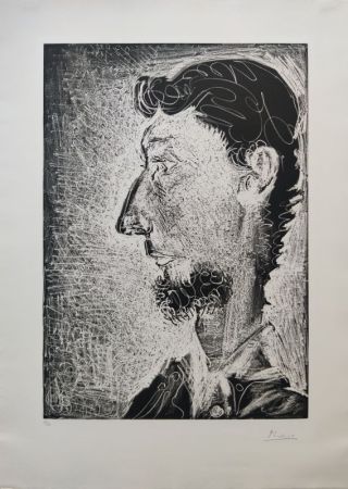 Etching And Aquatint Picasso - Portrait de Piero Crommelynck II 
