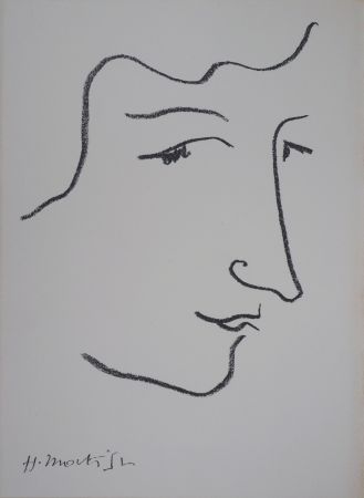 Lithograph Matisse - Portrait de profi
