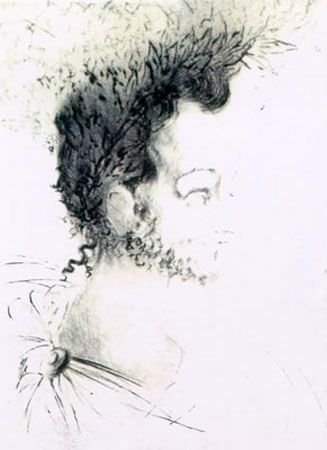 Etching Dali - Portrait de Ronsard (Portrait of Ronsard)