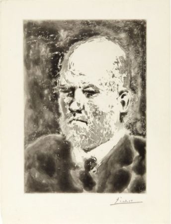 Aquatint Picasso - Portrait de Vollard I