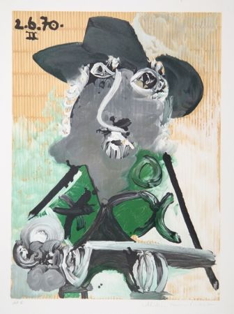 Lithograph Picasso - Portrait d'Homme Au Chapeau